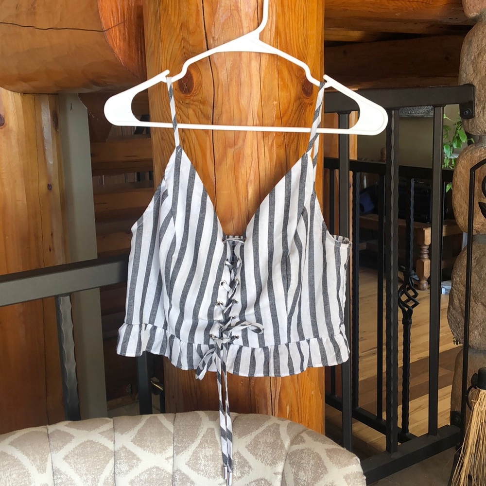 IRIS Laced Front Crop Top